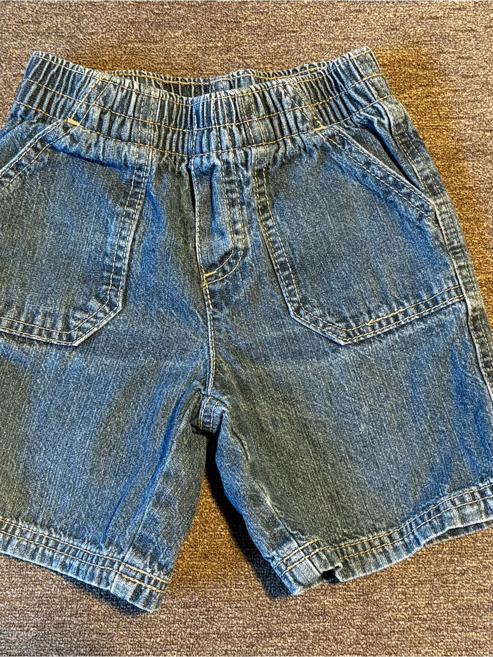 Circo Blue Elastic-Waist Denim Shorts